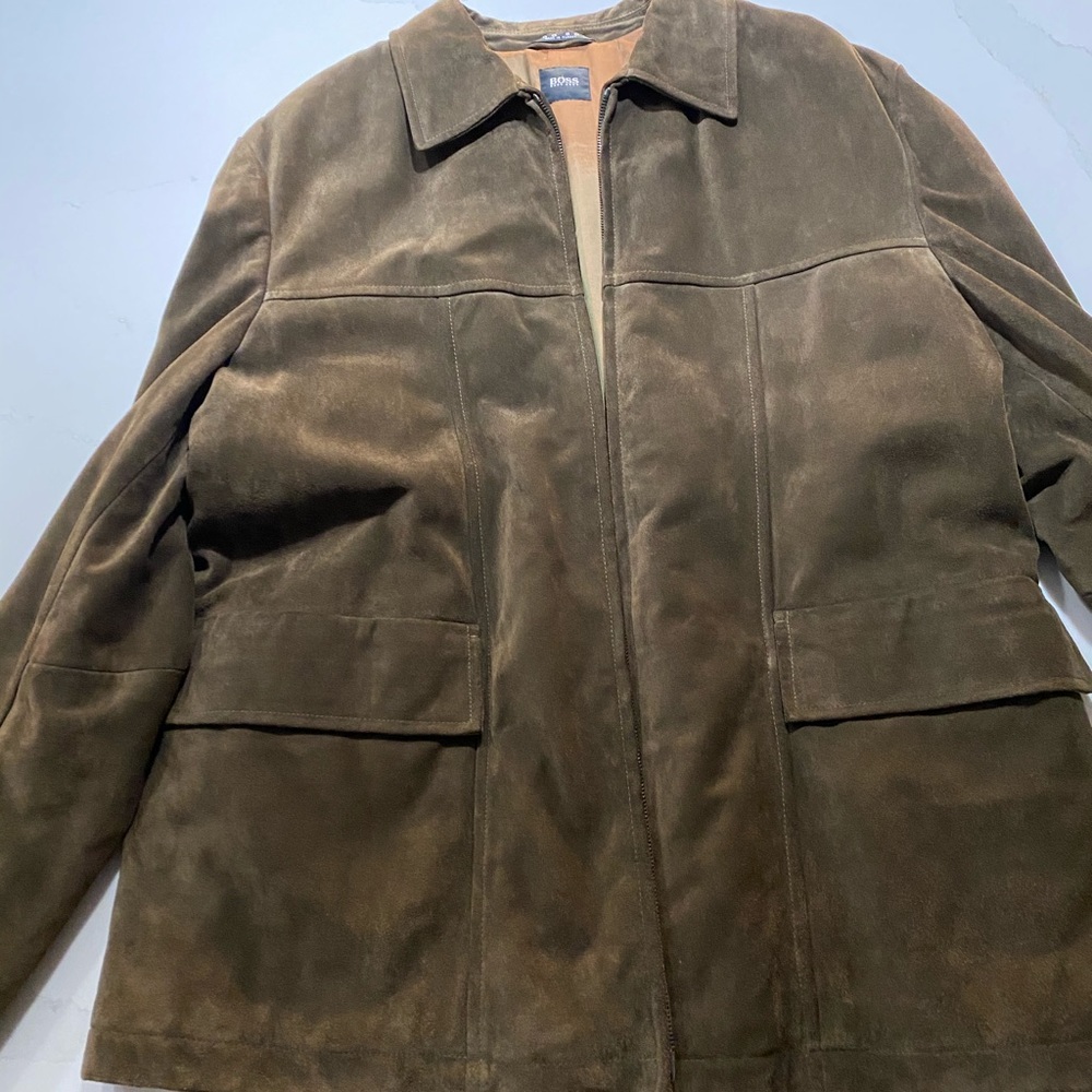 Hugo Boss Men’s Suede Coat